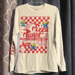 Pizza Planet Adult Long Sleeve Shirt